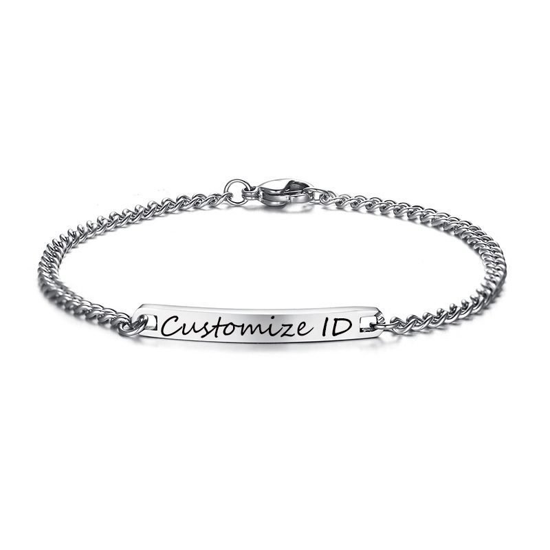 Personalisiertes Armband aus Edelstahl – Mit Gravur von Namen oder Wunschtext