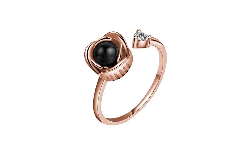 Projektion Ring mit eigenem Foto Bild im Kistall-Stein | Klasse-Gravur Personalisierter Ring