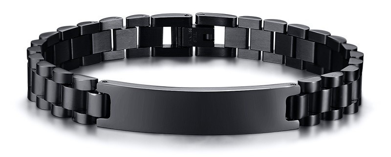 Herren Edelstahl Armband mit eigenem Namen Personalisiertes Herrenarmband Wunschtext Gravur