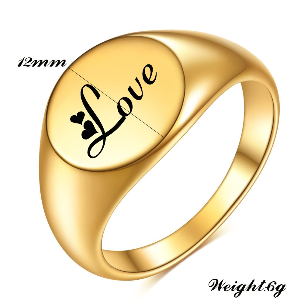 Ring mit Wunschtext Gravur | Klasse-Gravur Personalisierter Ring Textgravur