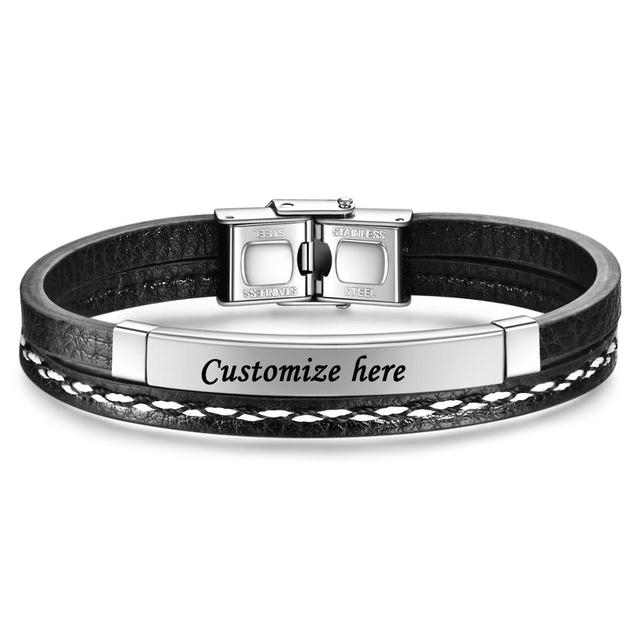 Armband für Herren mit Textgravur - personalisiert