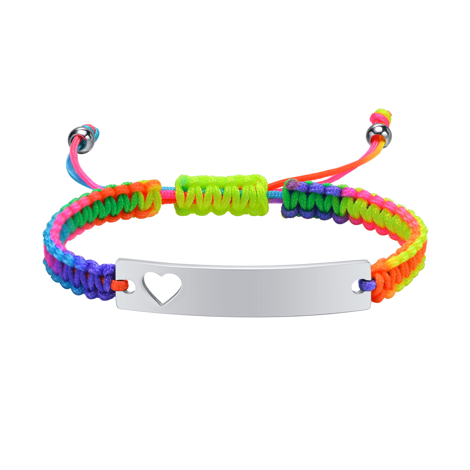 Graviertes Kinderarmband mit eigenem Wunschtext – Personalisiertes Armband (17-18 cm verstellbar)