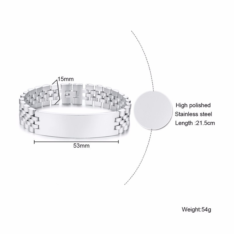 Armband Personalisiert aus Edelstahl mit eigenem Namen Wunschtext