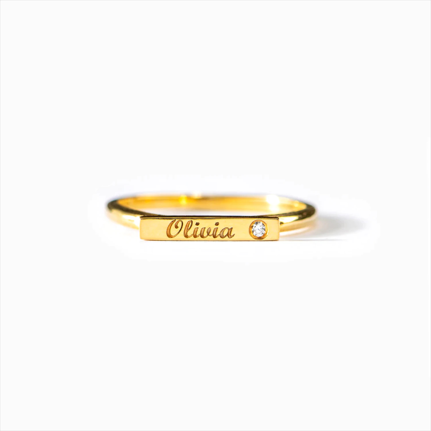 Ring mit Gravur | Klasse-Gravur Personalisierter Ring mit eigenem Namen Wunschtext