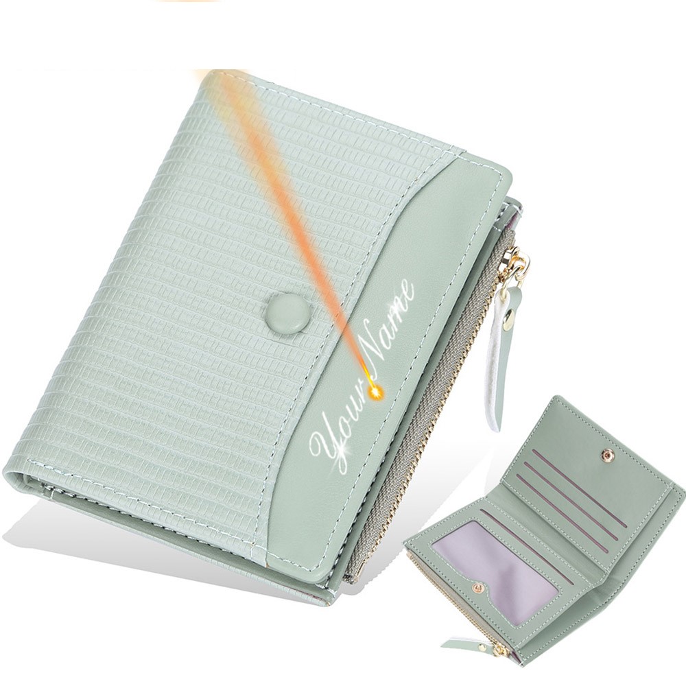 Damen-Brieftasche mit Textgravur – personalisiertes Portemonnaie