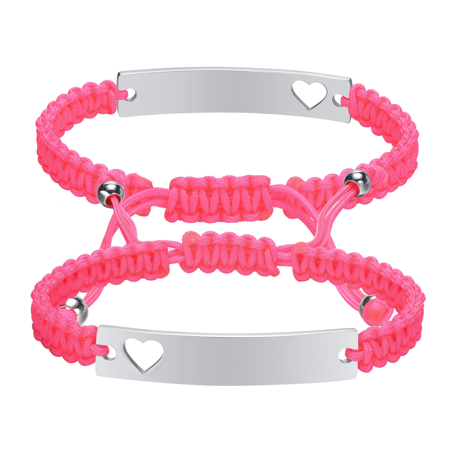 Buntes Armband mit eigenem Namen Wunschtext Gravur Personalisiert | Verstellbar