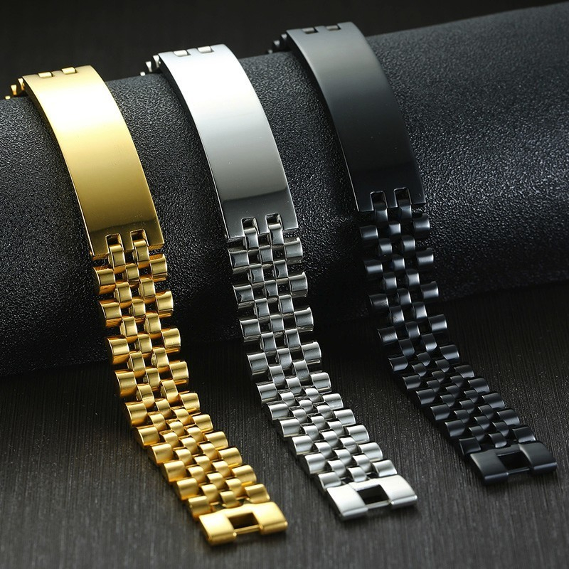 Armband Personalisiert aus Edelstahl mit eigenem Namen Wunschtext