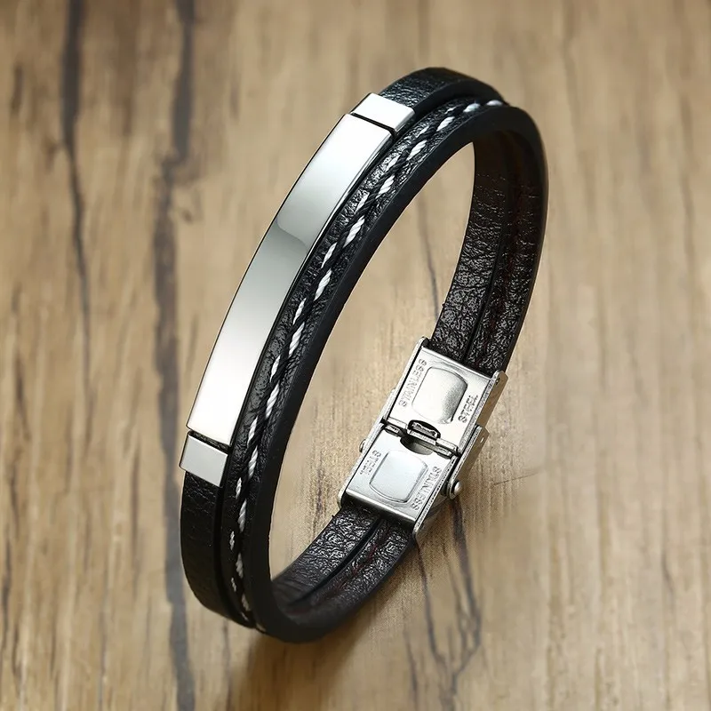 Graviertes Herrenarmband – Personalisiertes Armband mit eigenem Wunschtext