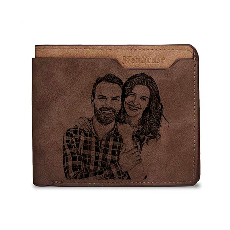 Personalisierte Brieftasche Text/Bild Gravur Geldbeutel Geldbörse Portemonnaie