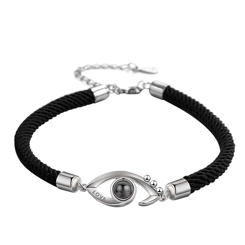 Verstellbares Projektion Armband (Augenförmig) mit eigenem Foto im Kristall-Stein 3D-Armband