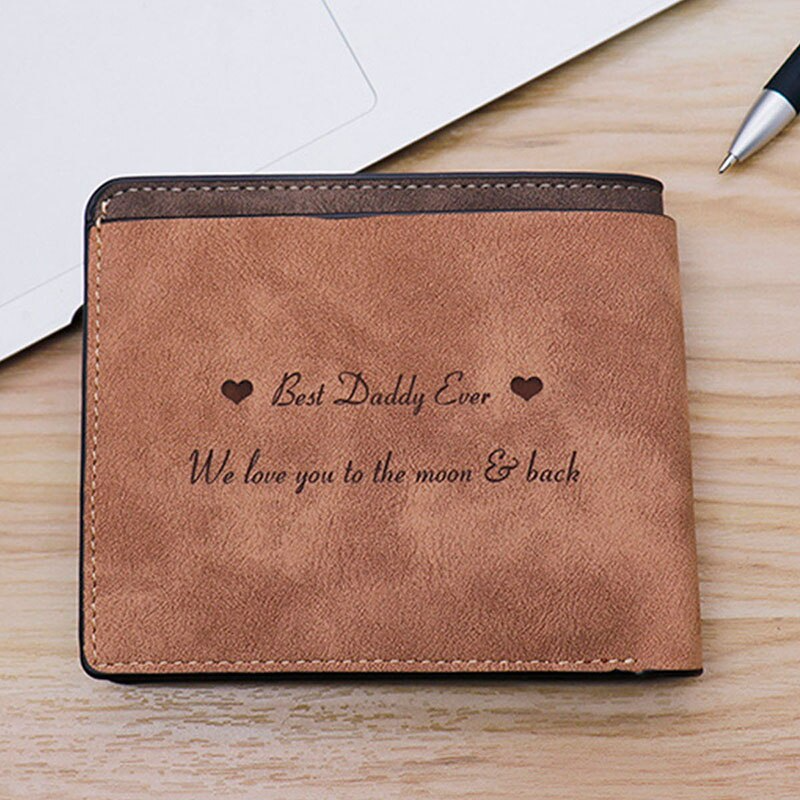 Personalisierte Brieftasche Text/Bild Gravur Geldbeutel Geldbörse Portemonnaie