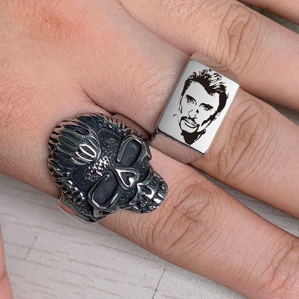 Ring mit Fotogravur Personalisiert | Klasse-Gravur