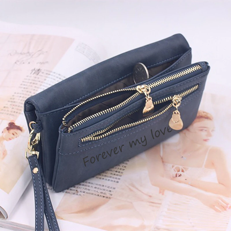 Personalisierte Damen Brieftasche Portemonnaie Geldbeutel Geldbörse mit Text + Fotogravur