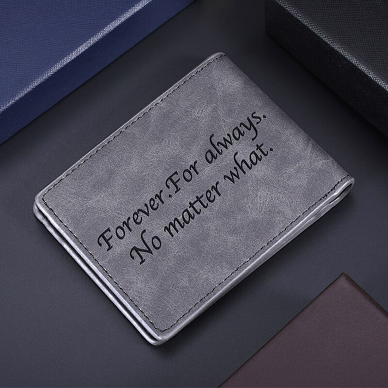 Personalisierte Brieftasche Text/Foto Gravur Geldbörse Geldbeutel Portemonnaie mit Münzfach