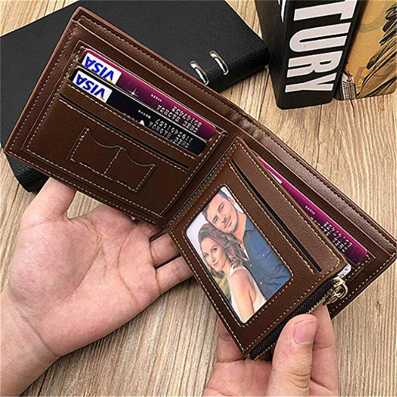 Personalisierte Brieftasche Geldbörse Geldbeutel Portemonnaie mit Fotogravur + Textgravur
