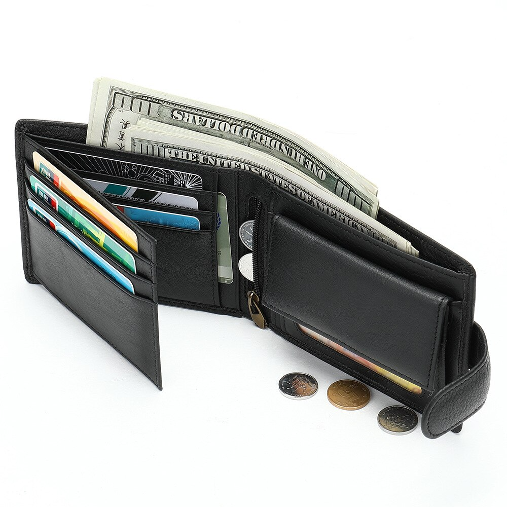 Herren Leder Brieftasche + Text Gravur Geldbörse Geldbeutel Portemonnaie Personalisiert