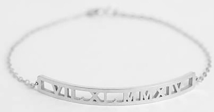 Elegante Fußkette aus Edelstahl mit eigenem Namen Wunschtext Signatur Personalisiertes Fußkettchen