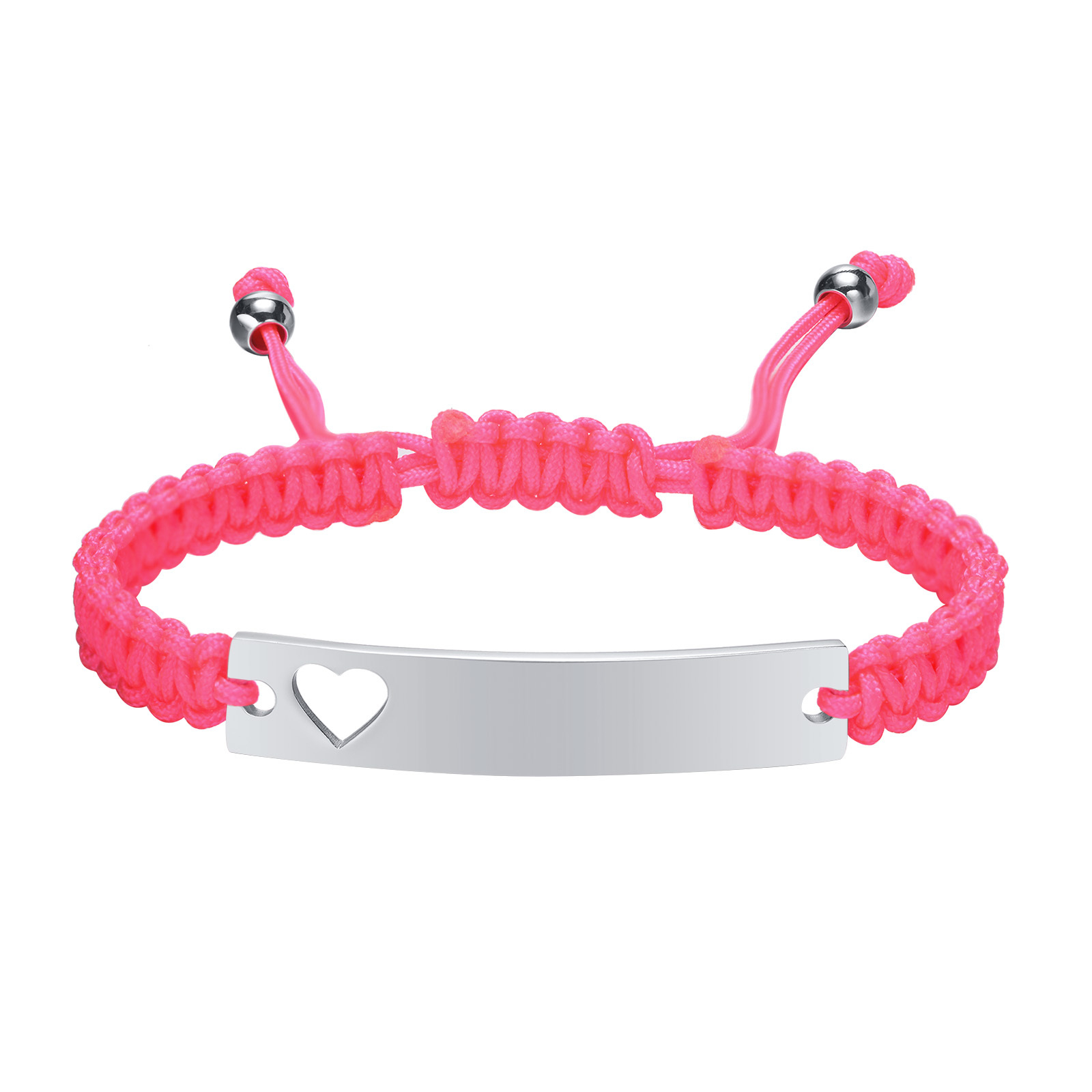 Buntes Armband mit eigenem Namen Wunschtext Gravur Personalisiert | Verstellbar