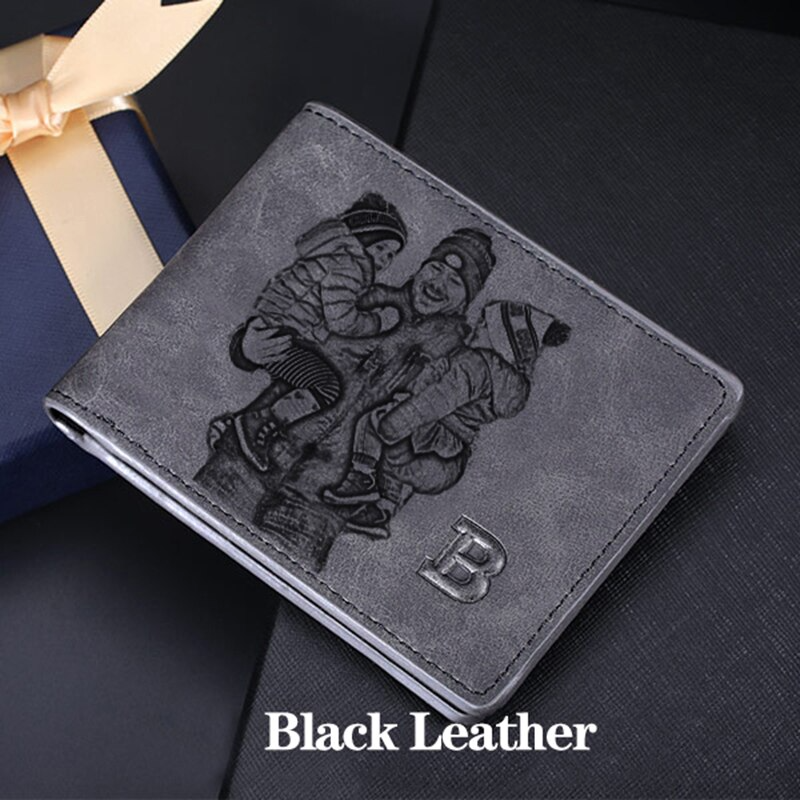 Personalisierte Brieftasche Text/Foto Gravur Geldbörse Geldbeutel Portemonnaie mit Münzfach
