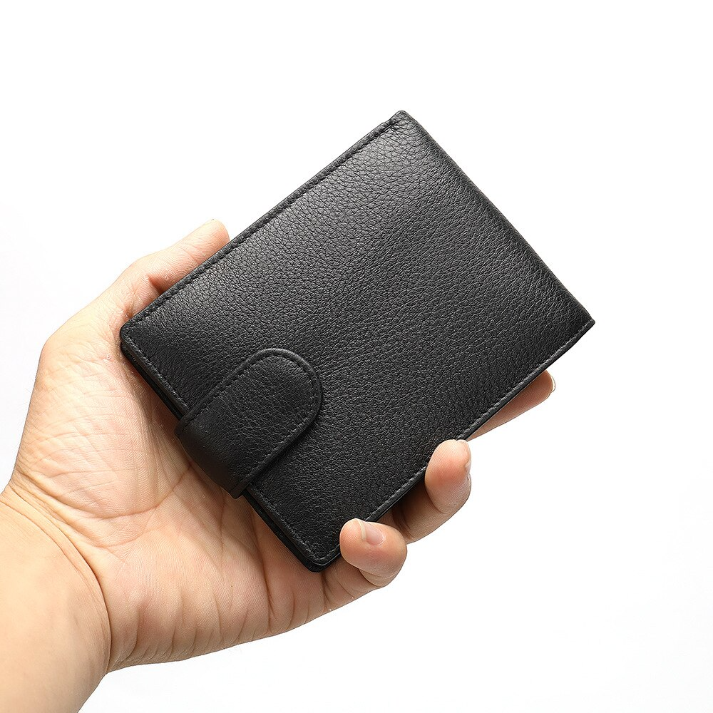 Herren Leder Brieftasche + Text Gravur Geldbörse Geldbeutel Portemonnaie Personalisiert
