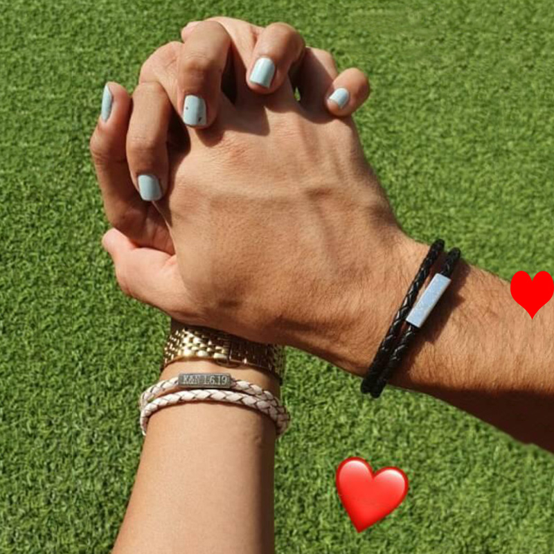 Personalisiertes Armband mit eigenem Namen Wunschtext für Damen