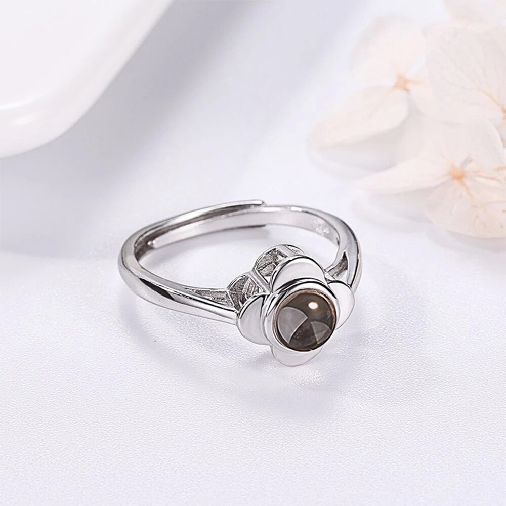 Personalisierter Ring mit Fotoprojektion | Klasse-Gravur Foto-Ring mit eigenem Bild