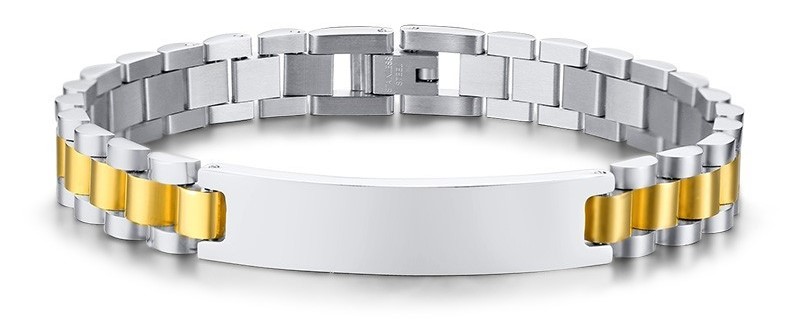 Herren Edelstahl Armband mit eigenem Namen Personalisiertes Herrenarmband Wunschtext Gravur