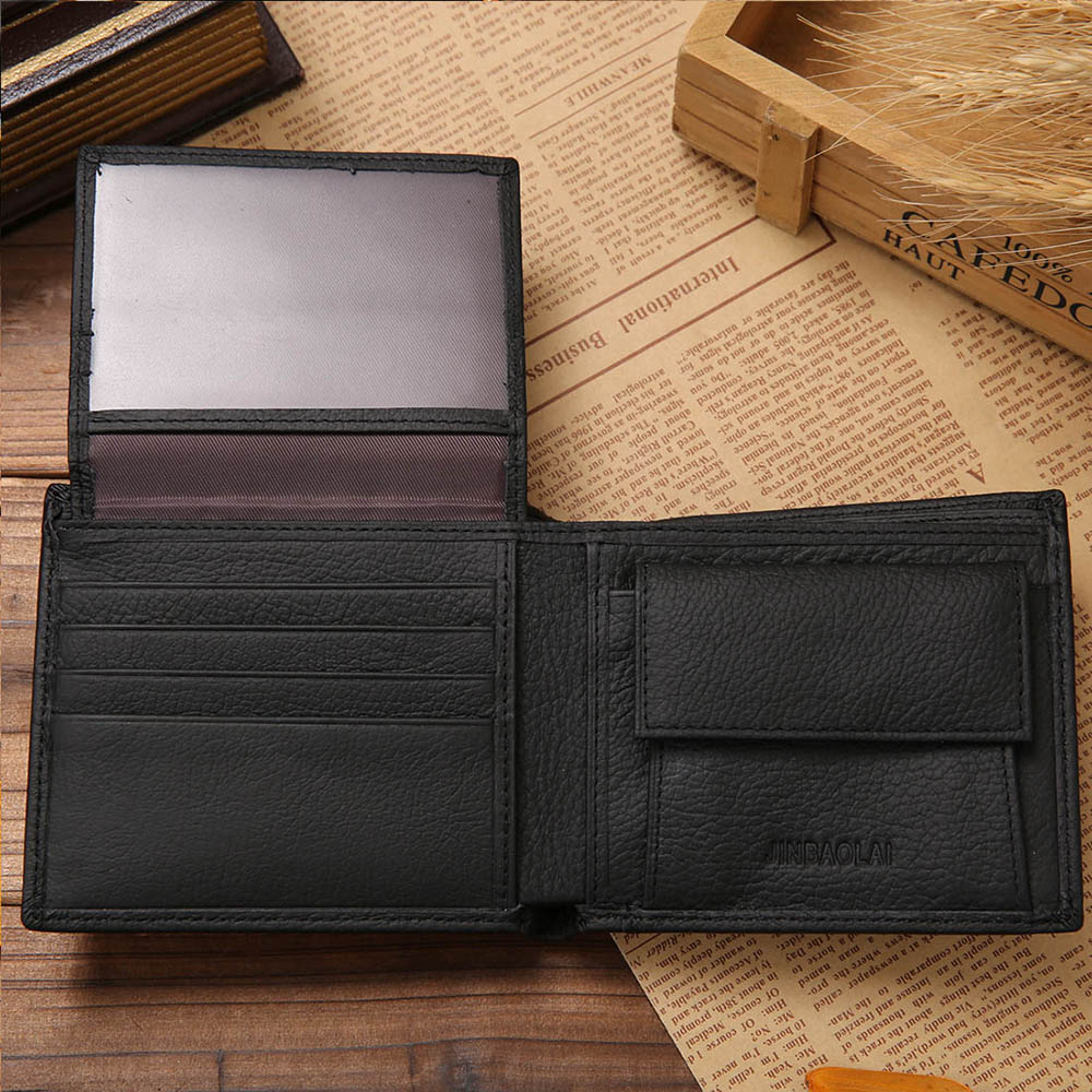 Herren Leder Brieftasche Portemonnaie Geldbeutel Geldbörse aus Echtem Leder mit Gravur/Textgravur