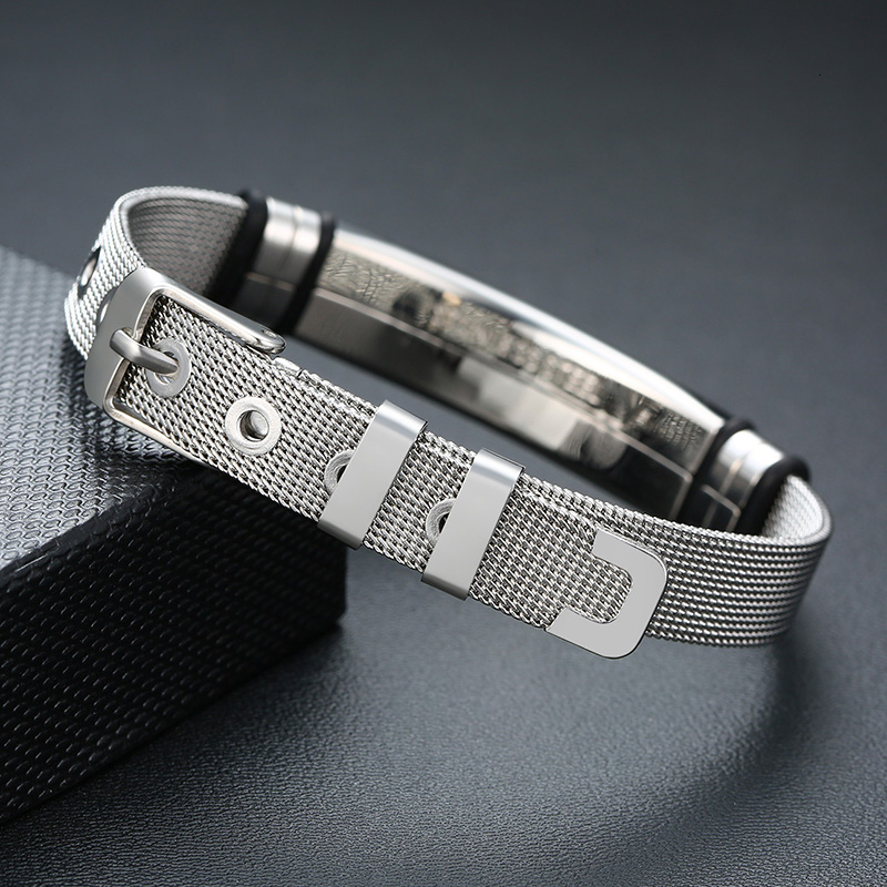 Edelstahl Armband mit eigenem Namen Herrenarmband Namensgravur