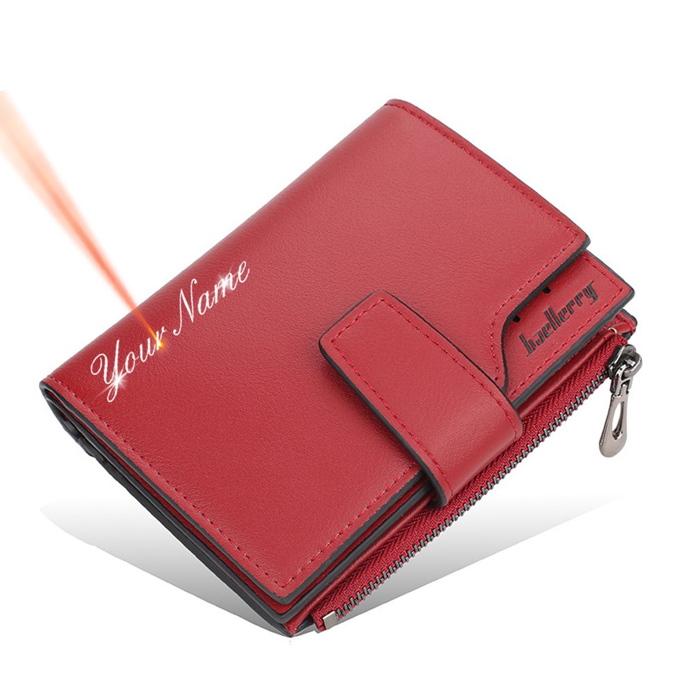 Damen-Portemonnaie mit Gravur – personalisierte Brieftasche (Namensgravur)