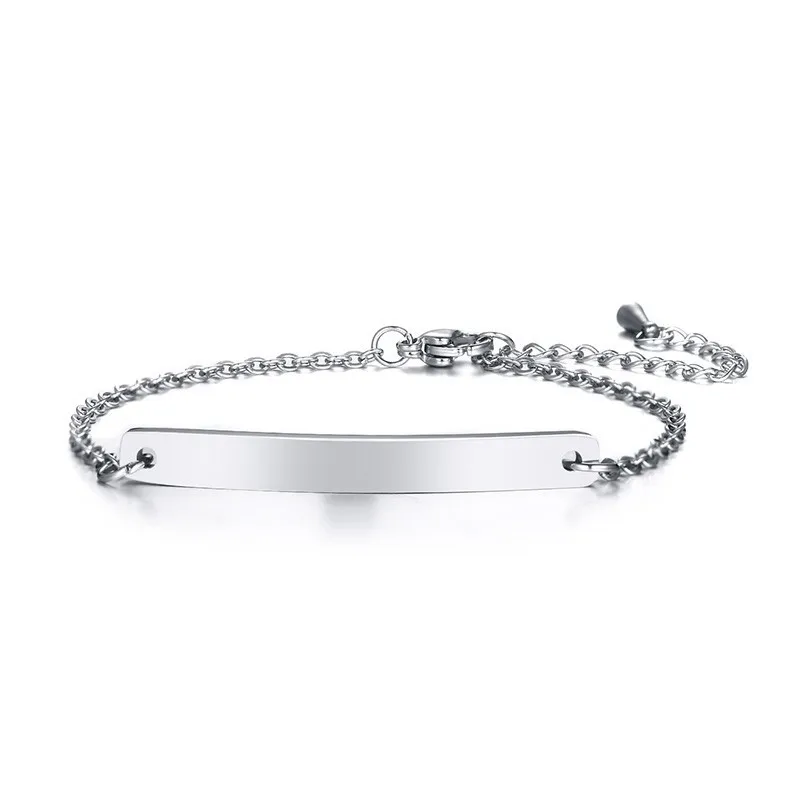 Damenarmband mit Textgravur – personalisiert, verstellbar (17,5–22 cm)