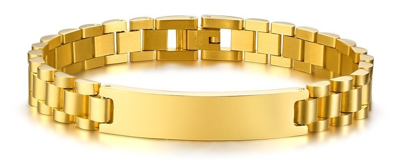 Herren Edelstahl Armband mit eigenem Namen Personalisiertes Herrenarmband Wunschtext Gravur
