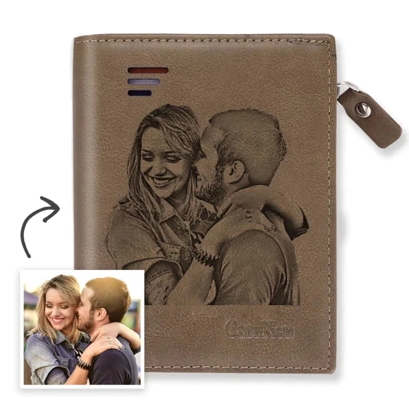 Brieftasche mit Foto & Text – Personalisierte Geldbörse mit Bildgravur